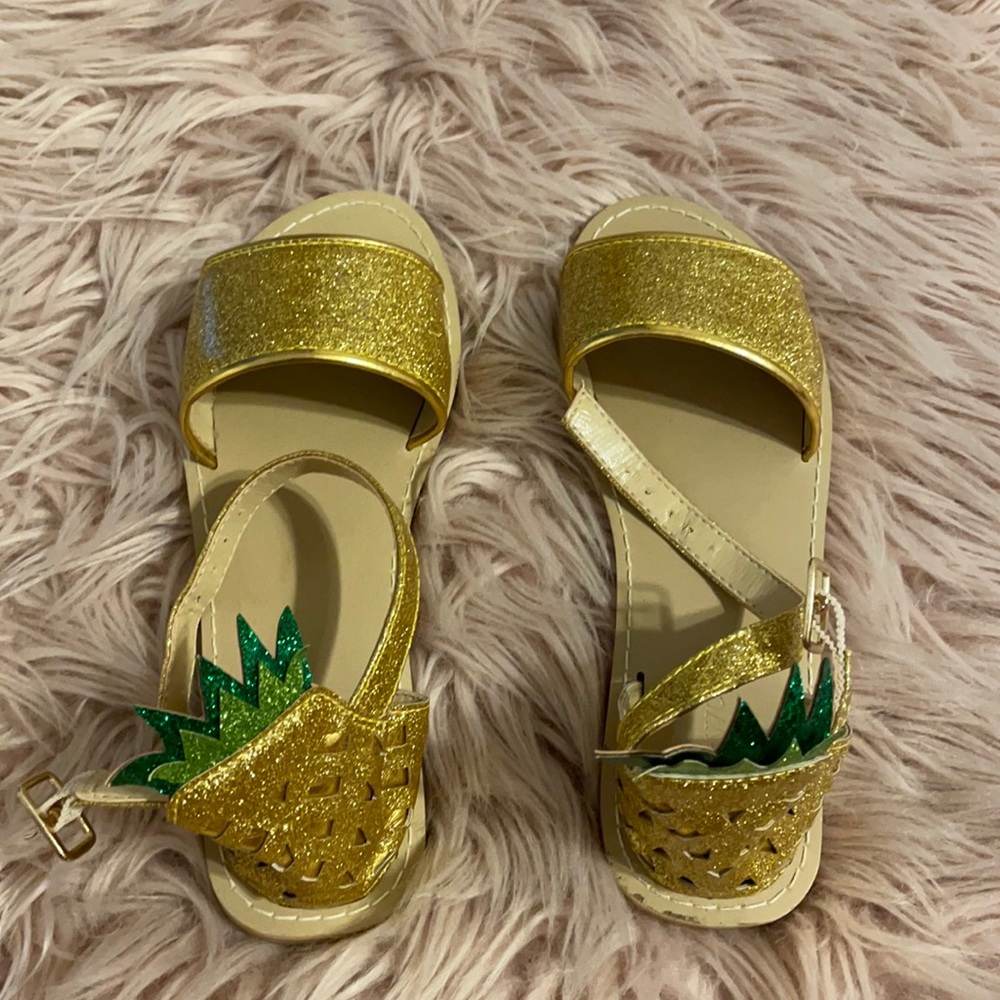 Jcrew Pineapple Glitter Sandals
